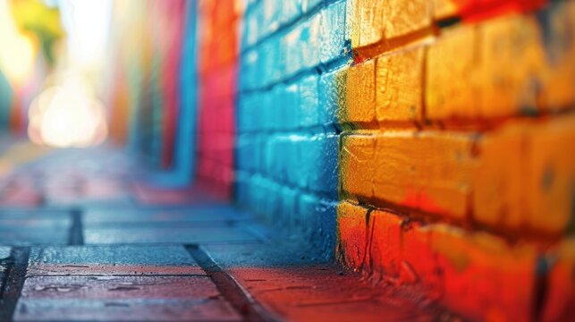 Blurred images of painted walls and pavement convey a raw and energetic vibe in this eyecatching theme evoking a sense of streetwise cool for brands that cater to youth culture. .