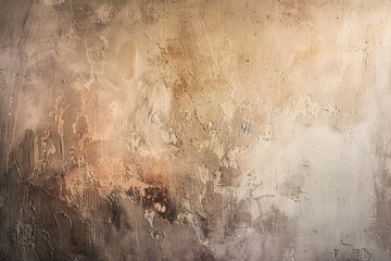 Textured beige wall with scratches and stains, creating an abstract art look. - obrazy, fototapety, plakaty