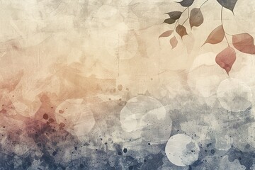 A textured abstract background with a blend of earth tones and faint leaf silhouettes.