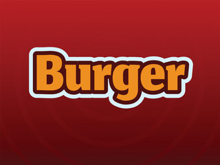 Modern editable food text effect design template