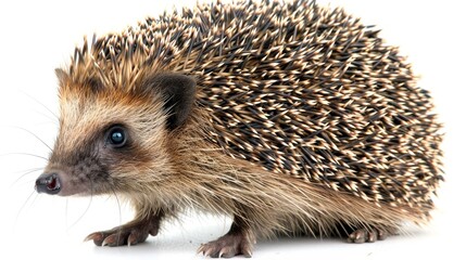 Single Hedgehog Isolated White