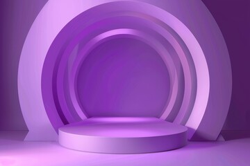 Obraz premium Purple Circular Object With White Base