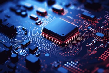 Fototapeta premium Close up of electronic circuit board