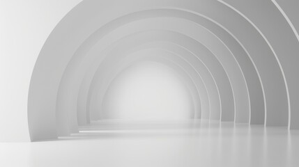 Obraz premium White Tunnel With Smooth Walls and Floors