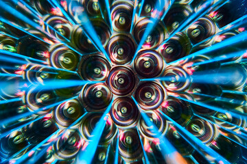 Colorful Kaleidoscope Lens Pattern - Abstract Glass Reflections - obrazy, fototapety, plakaty