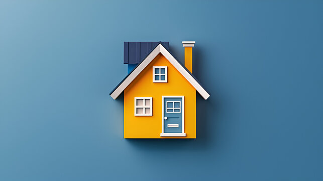 Real estate symbol Roof icon, generative Ai