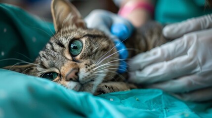 A series of photos capture the journey of a sick or injured animal as they are nursed back to health by a compassionate vet. From the initial exam to the final checkup each image showcases .