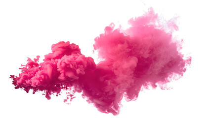 Naklejka premium pink smoke paint explosion powder splash isolated on transparent background PNG