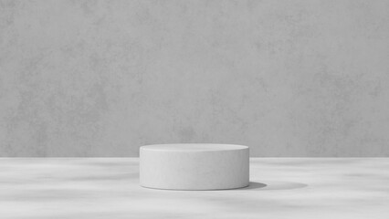 3D background empty scene with  podium concrete for product presentation