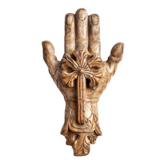 Hand of God of Romanesque Art isolated on transparent png.
