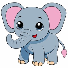 Fototapeta premium cute elephant illustration for nursery art