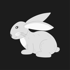 Cute vector doodle rabbit