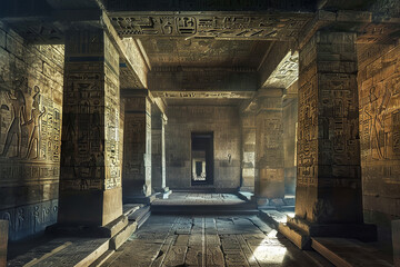 interior of an Egyptian temple