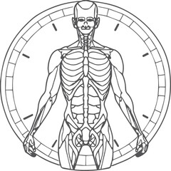 Anatomy coloring pages. Anatomy outline for coloring book