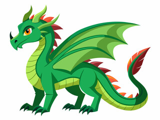 Fototapeta premium green dragon cartoon