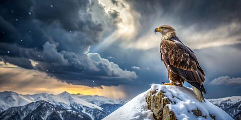 Fototapeta premium eagle in the mountains