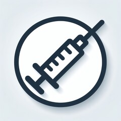Minimalist Medical Syringe Icon