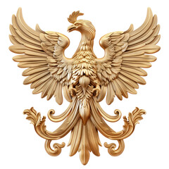 Fototapeta premium Phoenix of Romanesque Art isolated on transparent png.