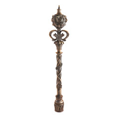 Scepter of Romanesque Art isolated on transparent png.