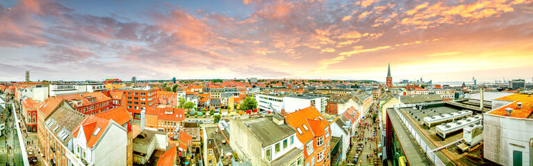 Blick über Aarhus, Dänemark  - obrazy, fototapety, plakaty