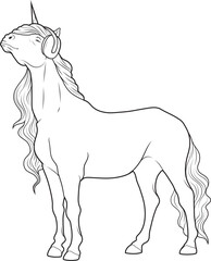 Unicorn Musician Headphone Music Animal Vector Graphic Art Illustration