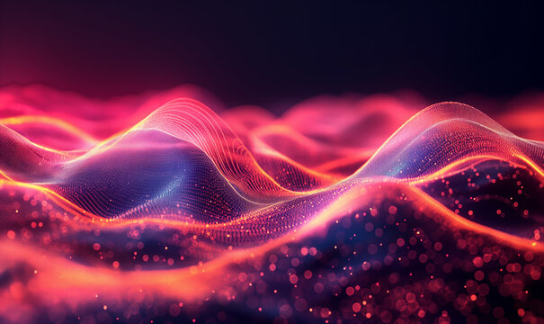 Background images related to digital, and future technologies, wave, color, 2d image