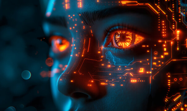 Background images related to communications, AI, digital, and future technologies