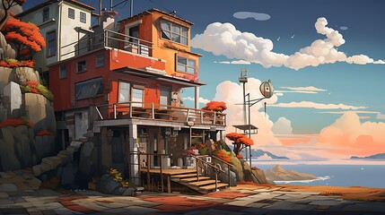 an AI-generated house-painting competition where various virtual painters compete to the most...