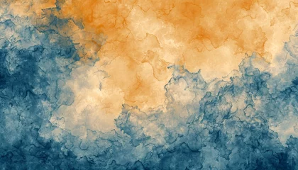 Stickers Ziekenhuis Abstract watercolor background  tranquil spring morning with sky blue and pale yellow strokes  © Ilja