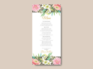 beautiful floral wedding invitations card template