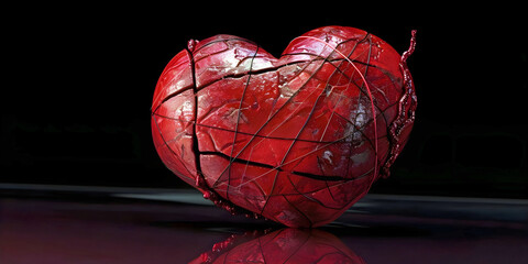 broken heart, ai generated.