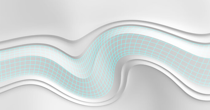 Abstract vector image of a curved line in light gray color.