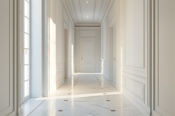 Modern and elegant classic minimalist apartment interior. Interior design concept.