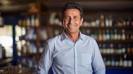 Fototapeta premium Portrait of a businessman in his liquor business