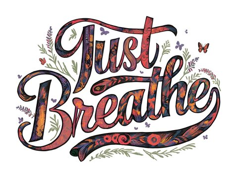 just breath typography wallpaper