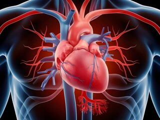 3d rendered illustration of a human heart