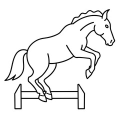 horse silhouette isolated on white