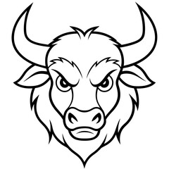 vector illustration head of bull