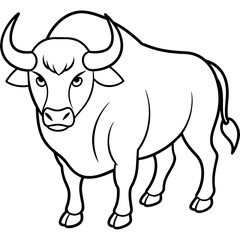 illustration of a bull