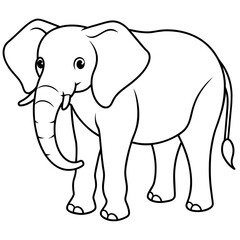 Obraz premium elephant cartoon illustration