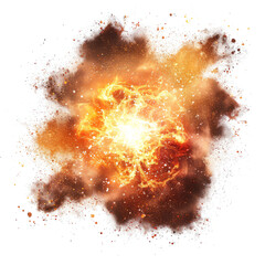 Infinite Space Dust Explosion on white background