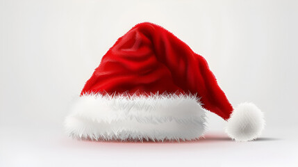 Obraz na płótnie Canvas Santa Claus hat isolated on a white background, generative Ai