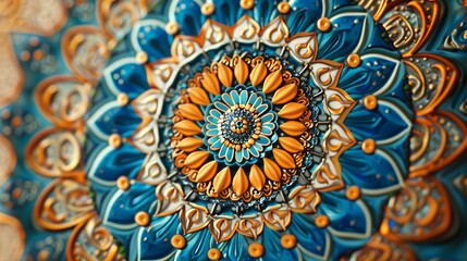 Mandala art with intricate patterns 