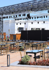 resort outdoor concert stage in summer - 787364568