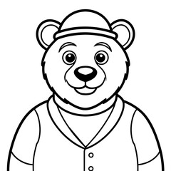 Fototapeta premium bear with a mask