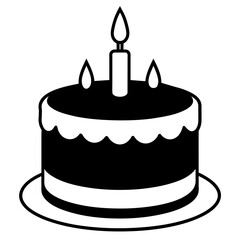 birthday cake isolated on white