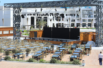resort outdoor concert stage in summer - 787366101