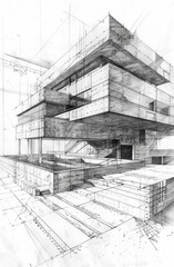architectural drawing of a house technology