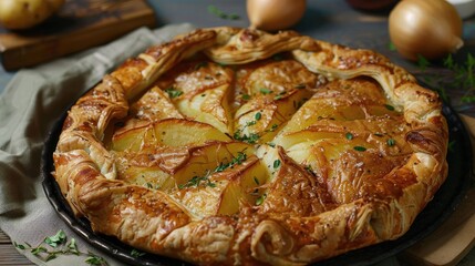 Cheese Galette with Potato and Onion
