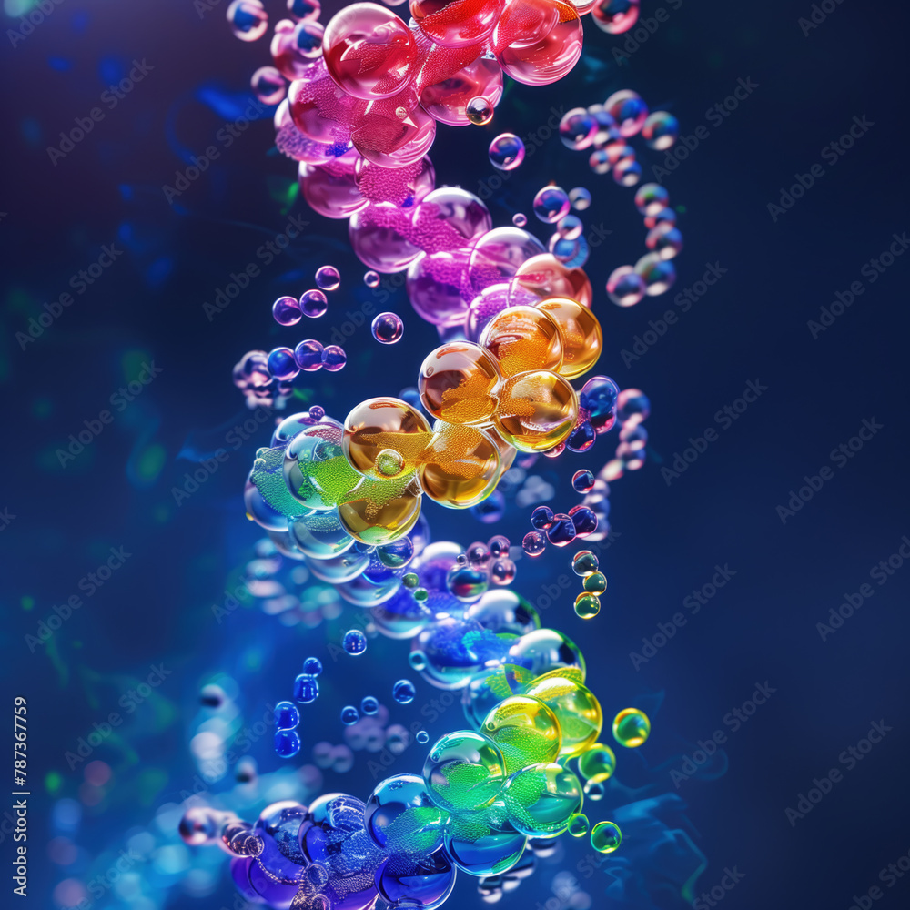 Wall mural human dna. medically concept illustration